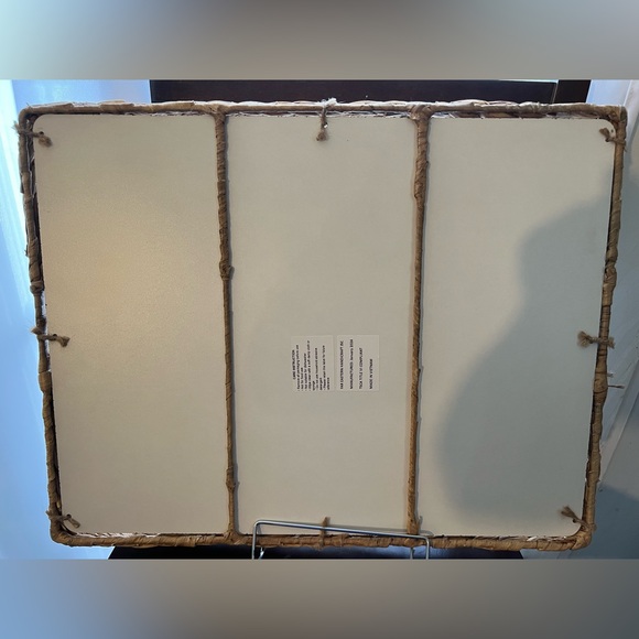 Large Chinoiserie Rattan Serving Tray - Picture 2 of 4